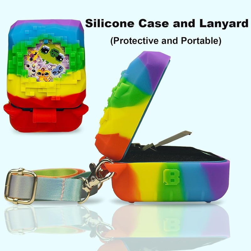 JCHPINE Silicone Cover Case for Bitzee Magicals Interactive Digital Pet and Case, Protective Skin Sleeve for Bitzee Magicals Virtual Electronic Pets Accessories (Multicolor) - Image 5